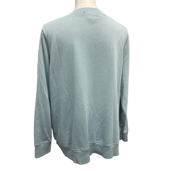 Hand Printed Upcycled Womens 1X Red Finch Bird PolyCotton Crew Neck Sweatshirt - Picture 3 of 4